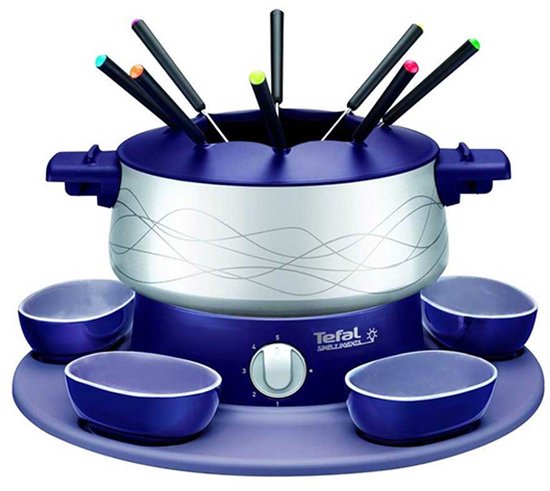 Tefal Color Simply Invents EF351412 - Fondueset - 8 fonduevorkjes - RVS