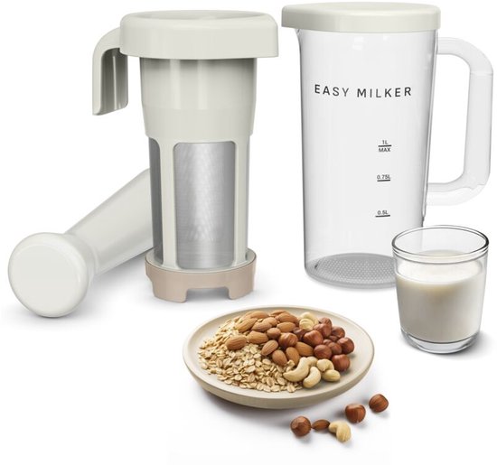 Tefal Easy Milker VZ700A - Handmatige melkmaker - 1L in 1 min - Plantaardige melk - Werkt met elke staafmixer - Kies zelf ingrediënten - Vaatwasmachinebestendig van Merkloos
