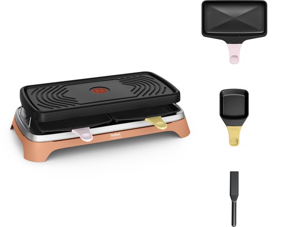 Tefal Food & Co RE650J10 - Multifunctioneel kooktoestel - Gezellig tafelen met 8 - Binnen en buiten gebruik - Makkelijk schoon te maken - XL pannetjes - Raclette grill toestel