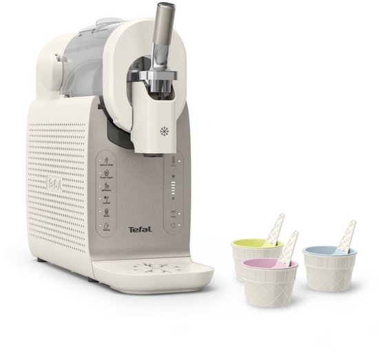 Tefal Freezi IG801A - IJsmachine - 1 liter - Geschikt voor 10 personen - 5 programma's - Inclusief Accessoires