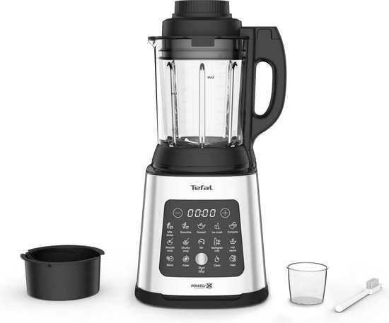 Tefal Perfectmix Cook BL83SD - High speed blender - 10 automatische programma's - 1.75 L - 1400W - Inclusief stoommand van Tefal