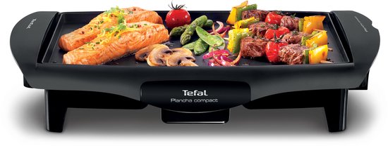 Tefal Plancha Compact 900 - Grillplaat - Anti-aanbaklaag - 1800W - Compact Design - Geschikt voor Binnen