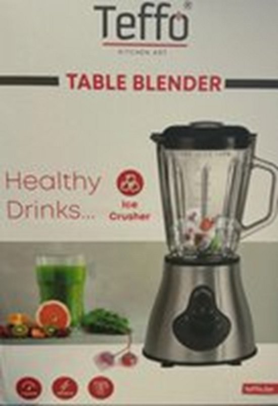 Teffo blender met Ice Crush en Pulse - 4 cups - 5 speeds - 400W - 1,5 L van Teffo