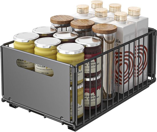 Telescopische Lade Organizer voor Keuken, Badkamer en Eetkamer - Uittrekbare Opberglade zonder Boren, Ruimtebesparend en Praktisch van Merkloos