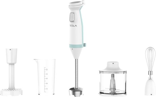 Tesla HB510BWS - Staafmixer set - Retro - 600W - 550ml - 4 Snelheden - Blauw / Wit van Tesla