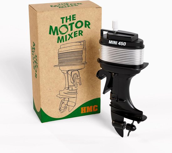 The Motor Mixer by HMC - Novelty Boat Motor Coffee Mixer Wind-Up Outboard Mini Boat Motor Stirrer Toy Beverage Works with Cups, Mugs & Glasses - Unique Beverage Mixing Gadget
