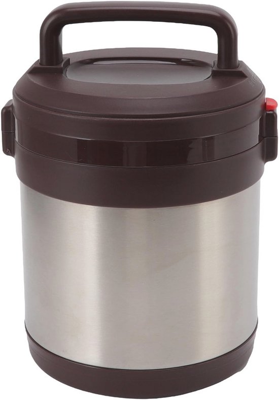 Thermische lunchbox met grote capaciteit - Drielaagse roestvrijstalen voedselwarmer 1,3L