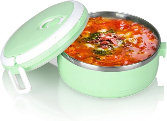 Thermo Lunch Box 1000ml van RVS, Stapelbare en Draagbare Vacuüm Bento Box, Lekvrije en Luchtdichte Oplossing voor Lunch, Perfect voor Picnics, Kamperen en Schooluitjes van Merkloos