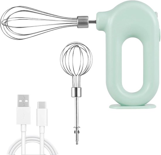 Thijox - Draadloze Mini Elektrische Handmixer met 4 Snelheden, USB Oplaadbare Handheld Eiklopper voor Keuken, Groenten en Meer