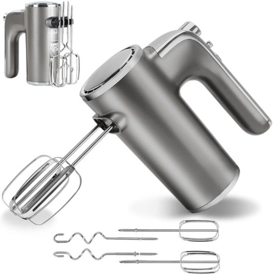 Thuys – Adela Elektrische Handmixer – Zeer Krachtig 400W – Inclusief 1 Opberghouder – 2 Handmixers En 2 Kneedhaken van Thuys