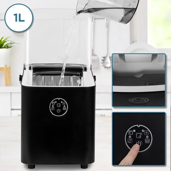 Thuys – Ijsblokjesmachine – IJsmachine Met Schep – 1L Watertank – 8 Blokjes in 6 Minuten van Thuys