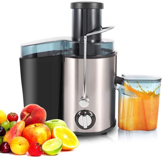 Thuys – Sapcentrifuges Groenten en Fruit – 400W Sapcentrifuge Roestvrijstalen Juicer – 27 x 18 x 33cm – Zwart/Zilver van Thuys