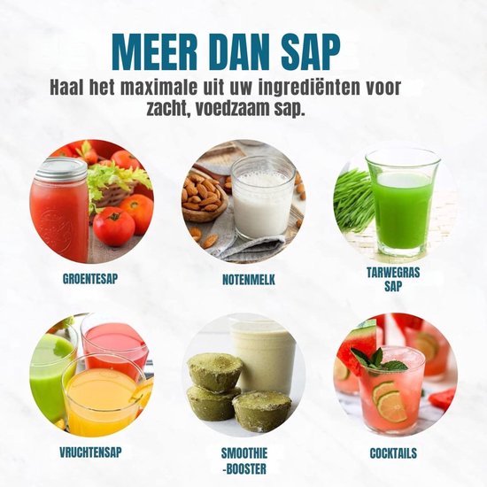 Thuys – Sapcentrifuges Groenten en Fruit – Koudpers Juicer – Sapcentrifuge – 9 x 9 x 30cm – Zwart van Thuys