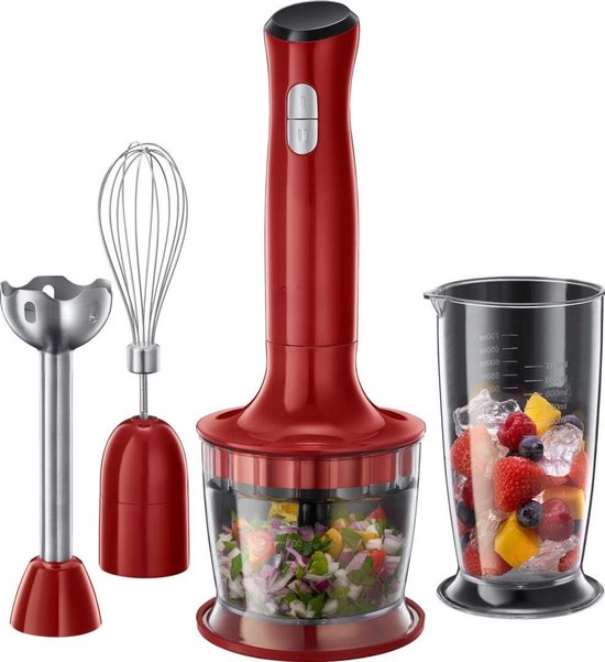 Thuys – Staafmixer Set – Braun – Met Hakmolen – 26cm x 17cm x 25cm – Rood van Thuys