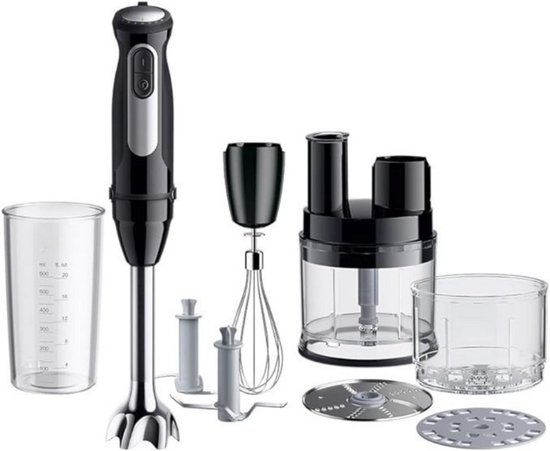 Thuys – Staafmixer Set – Staafmixer Braun – Met Hakmolen – 21cm x 7cm x 7cm – Zwart van Thuys