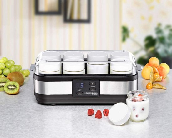 Thuys – Yoghurtmaker JG 40 – Zelfgemaakte Yoghurt – 7 Glazen Potjes – Temperatuurregeling – Gezonde Voeding – BPA – Vrij van Thuys