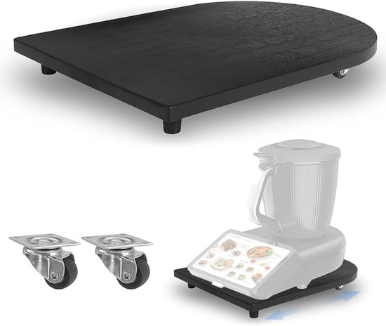 TM7 voor Thermomix, glijplank voor Thermomix TM7 met 360° wielen, moeiteloos verplaatsen van de TM7, hoogwaardige rolplank, accessoires met antislip rubberen voetjes, praktische accessoires