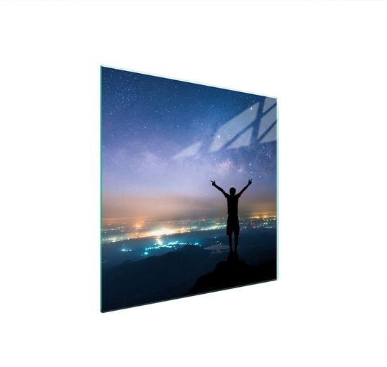 TMK ArtDeko Serie - Glazen Beschermplaat - 50x52cm - Sterren - Veilig en Hygiënisch van Merkloos