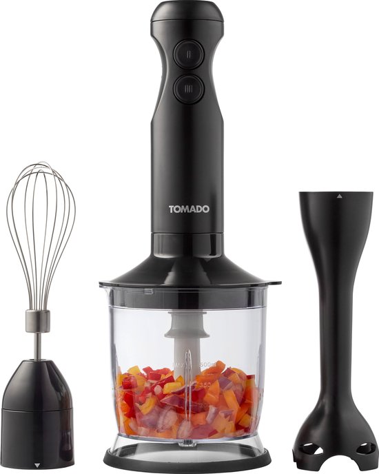 Tomado TSB3501B - Staafmixer set - Hakmolen - Garde - 350W - 2 snelheden - Zwart van Tomado