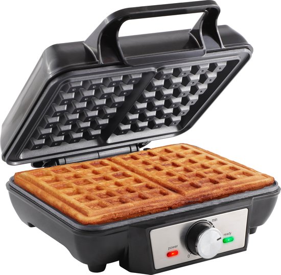 Tomado TWM2301S - Wafelijzer - Wafelmaker - 2 wafels - 23 x 17 cm - PFAS vrij - RVS van Tomado