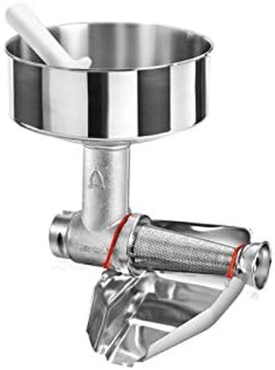 Tomatenpers Accessoire - Vleesmolen Omzetter - Verse Sauzen Maken - Roestvrij Staal Onderdelen - Maat 12 22 - Zilverkleurig van Merkloos