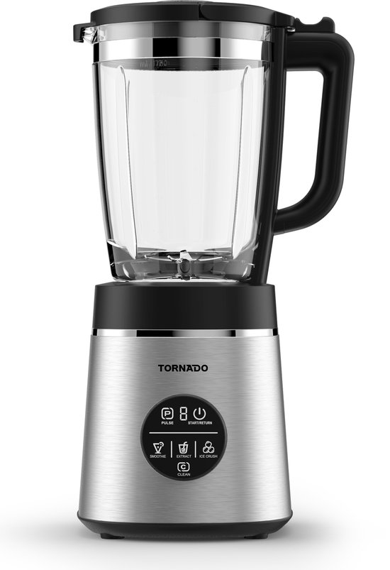 Tornado Power Blender – 1400W, 1.75L Glazen Kan, RVS Behuizing van Merkloos