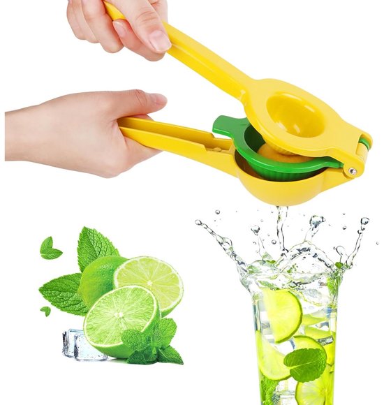 TOVBMUP Citroenpers - Citruspers - Handmatige sapcentrifuge - Kan gebruikt worden voor sappen, cocktails, salades - Geelgroen van tovbmup