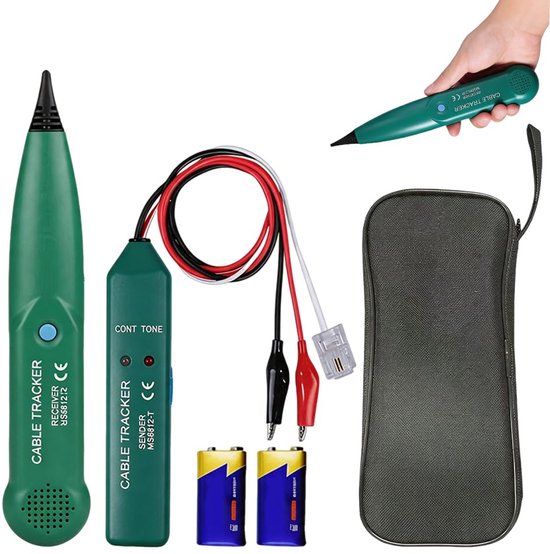 Tracker, HOVCEH Detector voor gebroken kabels, robot grasmaaier, inclusief twee 9 V-batterijen, draagbare kabeltracker, eenvoudig te bedienen kabelzoeker tuin automower