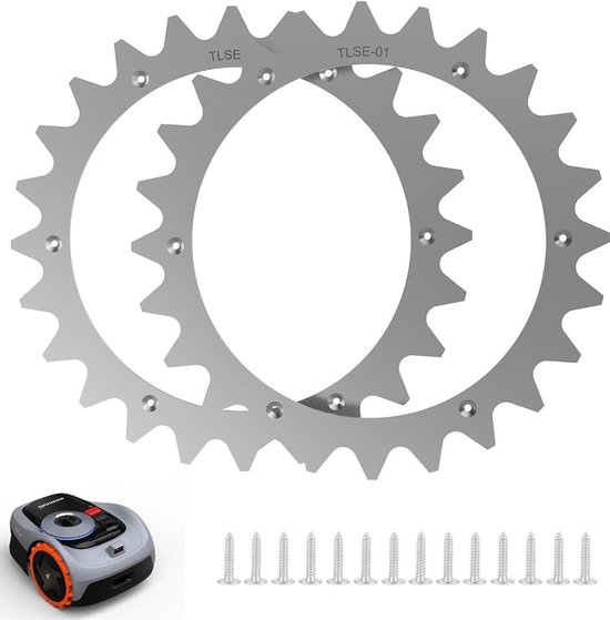 Tractie-inrichting voor robotmaaiers, wieltandspikes, compatibel met Segway Navimow robotmaaiers, wielmaat 257 mm.