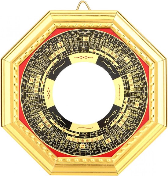 Traditionele Feng Shui BA Gua Spiegel voor Bescherming en Geluk in Zaken - 13.5 cm Convex, Perfect voor Harmonie en Welvaart van Merkloos