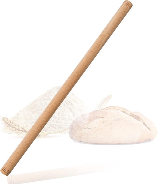 Traditionele Turkse deegroller van beukenhout handgemaakt - 60 x 25 cm
