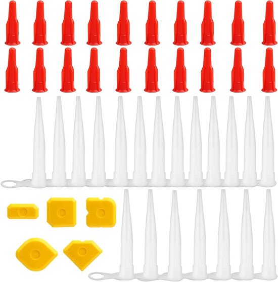 Transparante afdichtdoppen voor keuken, 40 stuks, silicone afdichtnozzles, vervangingsset voor diverse toepassingen van Merkloos