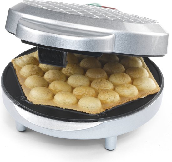 Treb 99361 - Bubbel wafelmaker met indicatielampje en anti-aanbaklaag - Zilver van Trebs