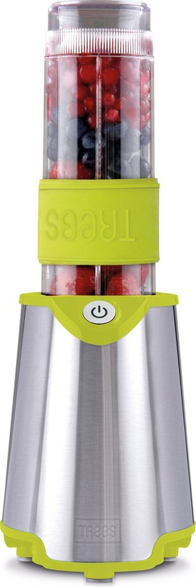 Trebs 99331 - Smoothie to go - RVS 99331 Comfortjuicer voor het snel bereiden van smoothies, sappen en sportdranken - groen van Trebs