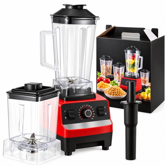 Tremeo Professionele Blender - Inclusief extra maalbeker - 2000W - 2L - RVS Mes - Instelbare Snelheid - Smoothie - Keukenmachine van Tremeo