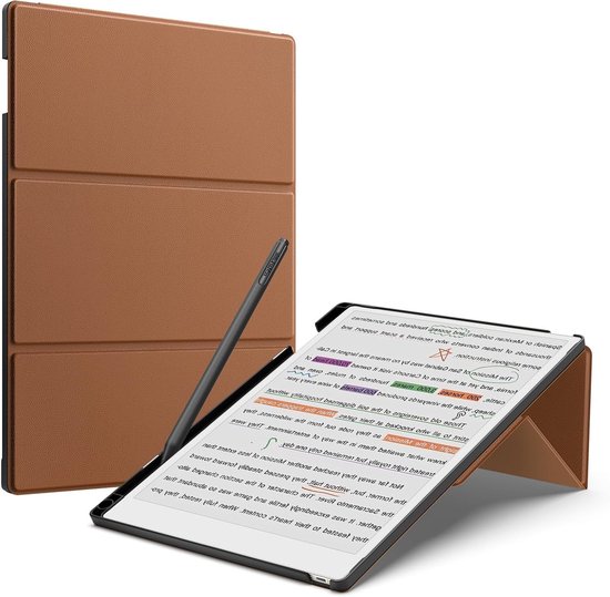 Trifold Stand Case voor Remarkable Paper Pro 2024 11.8", Premium Leren Hoes met Penhouder, Auto Sleep/Wake Functie en Bescherming voor Tablet
