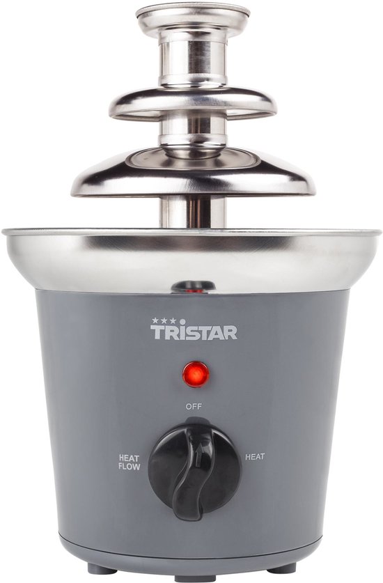 Tristar Chocoladefontein CF-1603 - Chocolade fondue - 3 lagen - Grijs