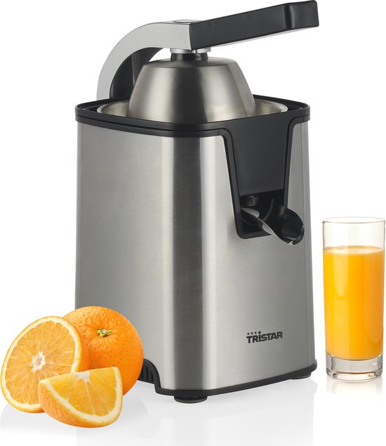 Tristar Citruspers Elektrisch - CP-3009 - 350W - Incl. 2 perskegels, pulpfilter, druppelstop, pershendel - RVS van Merkloos