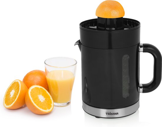 Tristar Citruspers Elektrisch - CP-3012 - 40W - Incl. 2 perskegel en afneembare schenkkan - 1,4 Liter - Zwart van Merkloos