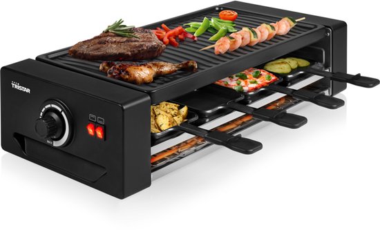 Tristar Gourmetset - RA-2736 - Bakplaat 8 personen - Pizzarette 8 personen - Incl 8 pannetjes - 1300W - PFAS-Vrij
