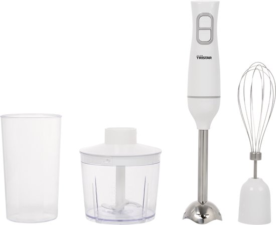 Tristar MX-4881 Staafmixerset - 350W - Inclusief Garde, Hakmolen en Maatbeker - Ergonomisch Design - Turbofunctie - Vaatwasserbestendige Onderdelen van Tristar