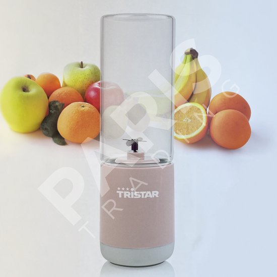 Tristar portable blender PD-8941M, rose, draagbare blender, 380 ml, USB aansluiting, fitness