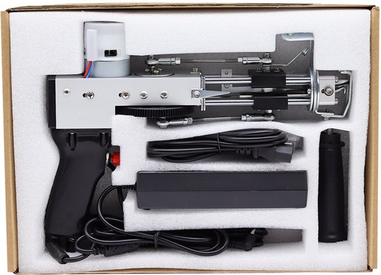 Tuftpistool Elektrisch - 2-in-1 Gesneden Stapel En Lusstapel - Tapijtweven Handpistool - Tapijt Machine Accessoire - 3.0 Kg - 39x29x13 Cm