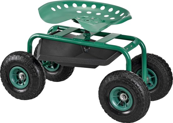 Tuinkrukje op luchtbanden - tuinieren - staal van T