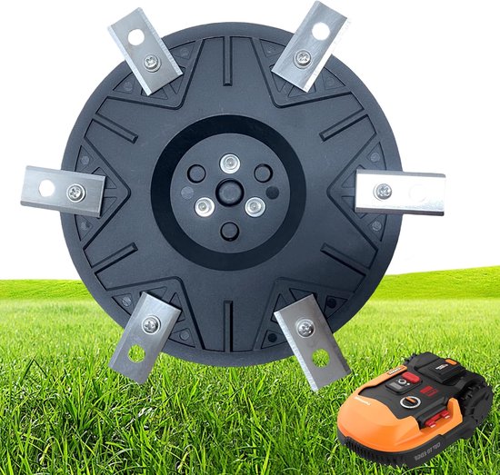 tuning-messenschaal voor 6 messen, premium maaiplaat van glasvezelversterkte kunststof, draaischijf compatibel met Worx Landroid M500 M700 WR167E WR141E & Vision M600