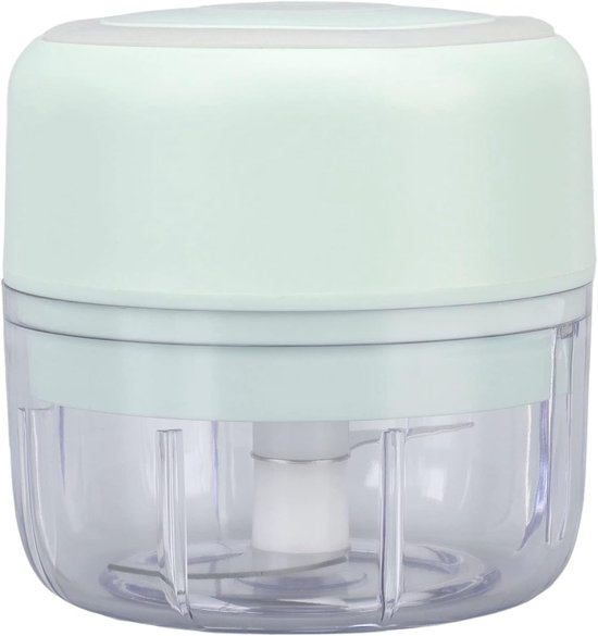 Turboblend Elektrische hakmolen met USB-aansluiting, 100 ml, compact en draagbaar, voor babyvoeding, chili, uien, noten, knoflook, mixer en keukenmachine (groen)