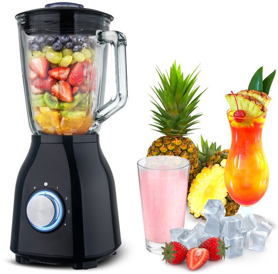 TurboTronic BG6 Blender - Met glazen kan - Smoothie blender - Smoothie maker - RVS van TurboTronic
