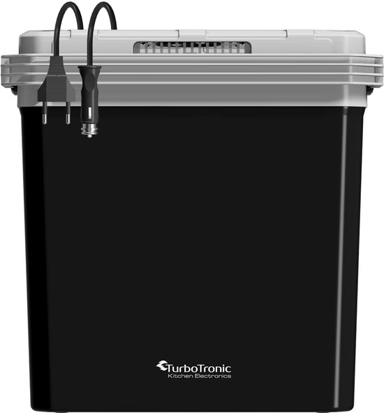 TurboTronic EC30 Elektrische Koelbox voor Auto en Camping – Koelbox Elektrisch met Verwarmingsfunctie - 12v 230 Volt – 30L - Zwart van TurboTronic