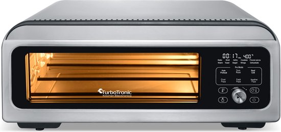 TurboTronic PO12 Pizza Oven - Zilver