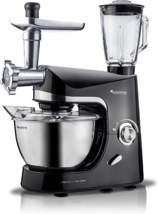 TurboTronic TT-007 Foodprocessor / Keukenmachine - 5 Liter - 2000W - Zwart van TurboTronic